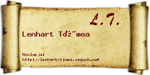 Lenhart Tímea névjegykártya